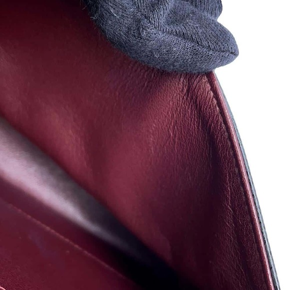 Chanel Double Chain Shoulder Bag Matelasse 25 Caviar Skin Black - Picture 10 of 14